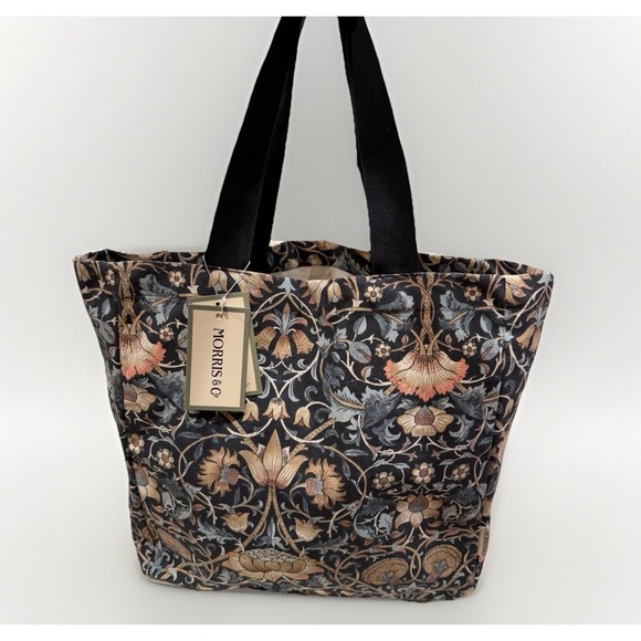 Morris & Co. Handbags - NWT MORRIS & Co. COTTON CANVAS FLORAL SHOPPING TOTE BOOK BAG‎ 16in TALL